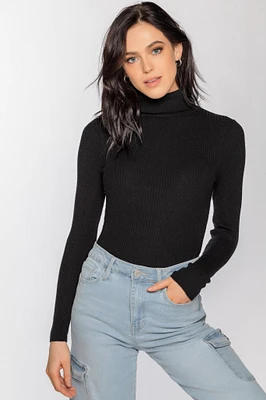 Ribbed Long Sleeve Turtleneck