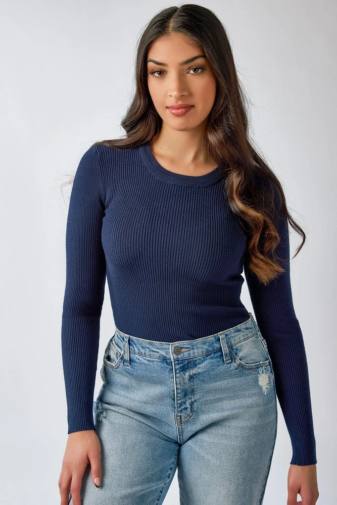 Ribbed Crewneck Long Sleeve