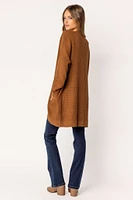 Long-Sleeve Open Cardigan with Pockets