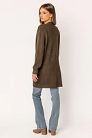 Long-Sleeve Open Cardigan with Pockets