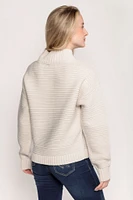 Horizontal Stitch Mockneck Sweater