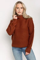 Horizontal Stitch Mockneck Sweater