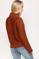 Horizontal Stitch Mockneck Sweater