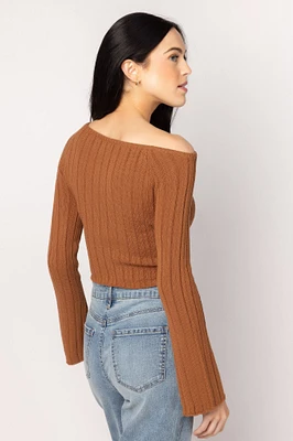 Off-The-Shoulder Bell-Sleeve Top