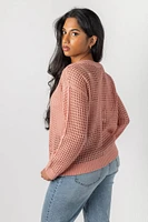 Breezy Style Crewneck Crochet Sweater