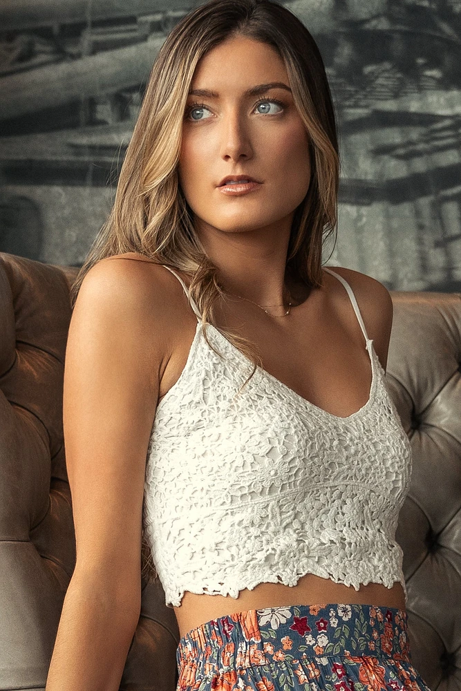 Crochet V-Neck Bralette