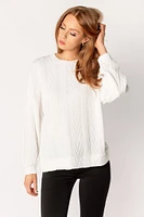 Cable Knit Balloon Sleeve Sweater