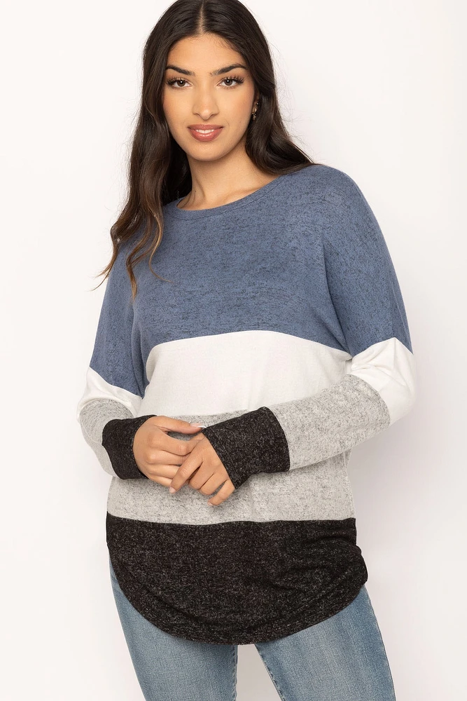 Supersoft Crewneck Colourblock Sweater