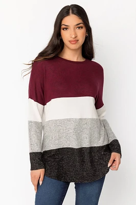 Supersoft Crewneck Colourblock Sweater