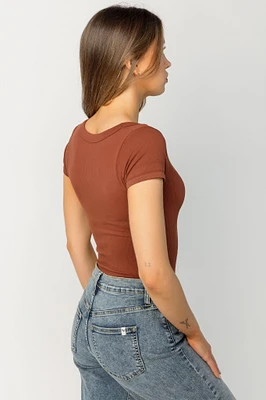 WallFlower Spencer Seamless V-Neck Crop Top