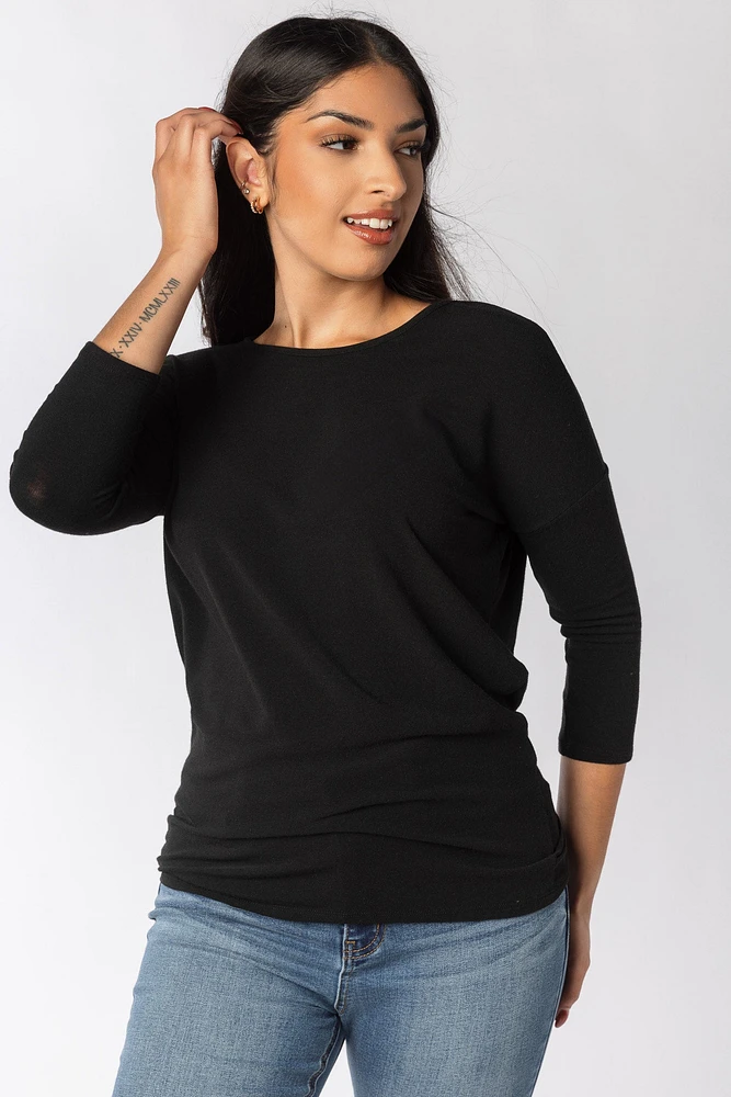 ONLY 3/4 Sleeve Crew-Neck Tee