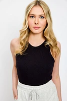 High-Neck Racerback Tank Top