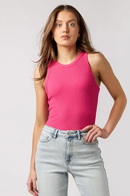 High-Neck Racerback Tank Top