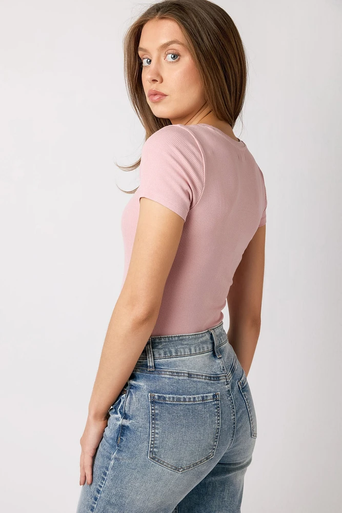 Ribbed Crewneck Tee