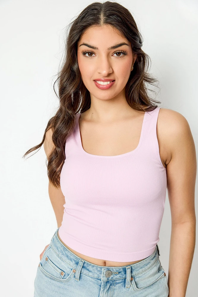 Seamless Square Neck Tank with Padded Cups
