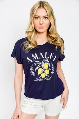 Boxy Short-Sleeve "Amalfi" Graphic Tee