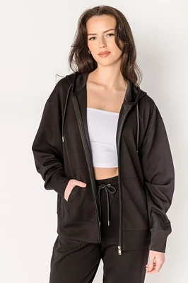 Scuba Oversized Zip Up Hoodie