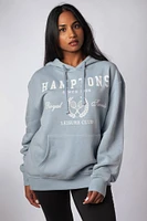 "Hamptons" Graphic Hooded Sweatshirt