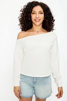 Terry Off-The-Shoulder Sweatshirt