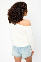 Terry Off-The-Shoulder Sweatshirt