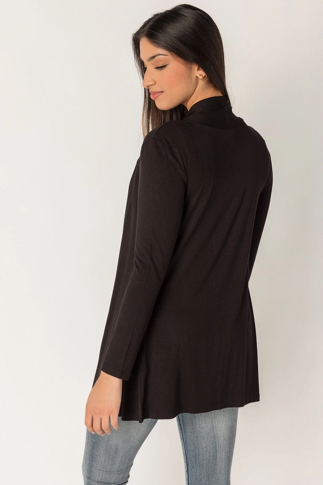 Rayon Long Sleeve Open Cardigan