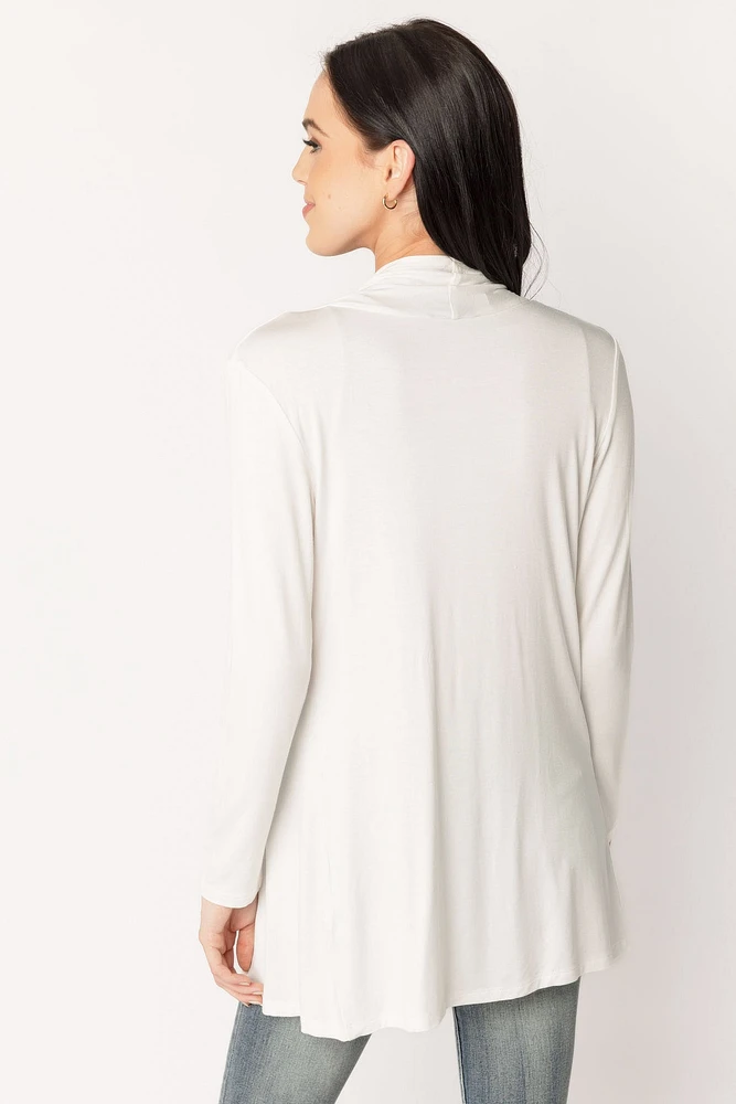 Rayon Long Sleeve Open Cardigan