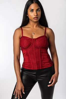 Corset Bustier with Scallop Lace