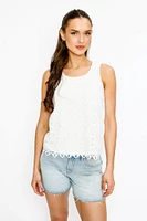Crochet Front Sleeveless Top