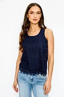 Crochet Front Sleeveless Top