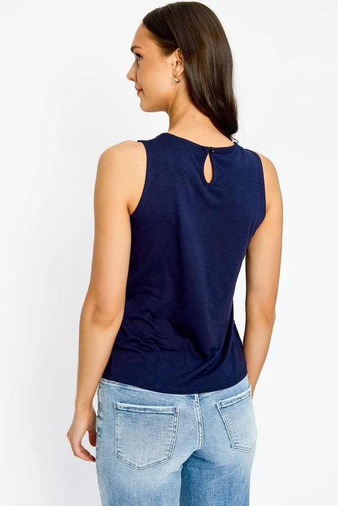 Crochet Front Sleeveless Top