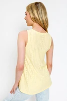 Variegated Eyelet Swing Tank Top