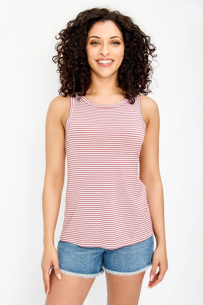 Striped Crewneck Tank Top