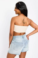 Lace Hanky-Hem Tube Top