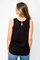 Lace Insert Sleeveless Top