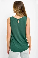 Lace Insert Sleeveless Top