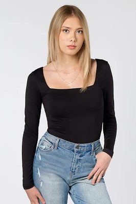 Long Sleeve Square Neck Bodysuit