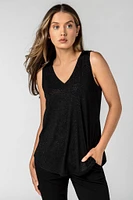 Glitter Sleeveless V-Neck