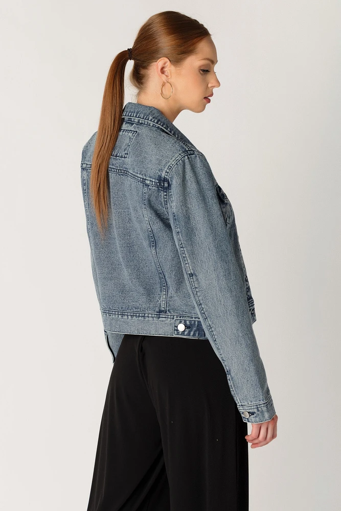 Ashley Dark Snow Wash Denim Jacket