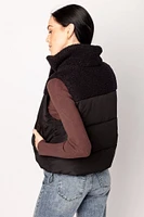 Sherpa Trimmed Puffer Vest