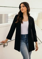 Longline Blazer with Roll-Up Sleeves