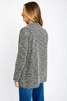 Flap Pockets Tweed Blazer