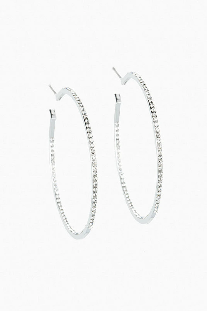 Rhinestone Hoop Earrings