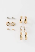 6 Set of Studs and Mini Hoops