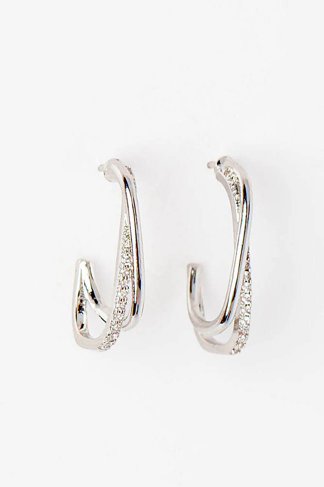 Twist Open Hoop Earrings