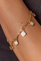 Clover Charm Double-Layered Bracelet