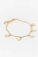 Clover Charm Double-Layered Bracelet