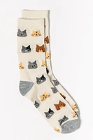 Multi Cat Faces Socks