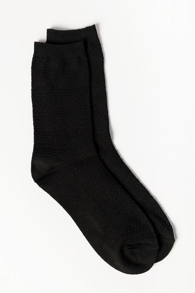 Pointelle-Knit Socks