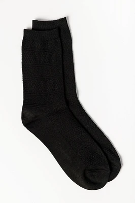 Pointelle-Knit Socks