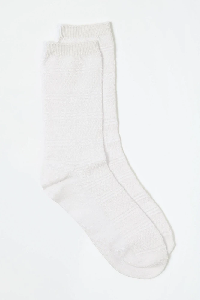 Pointelle-Knit Socks